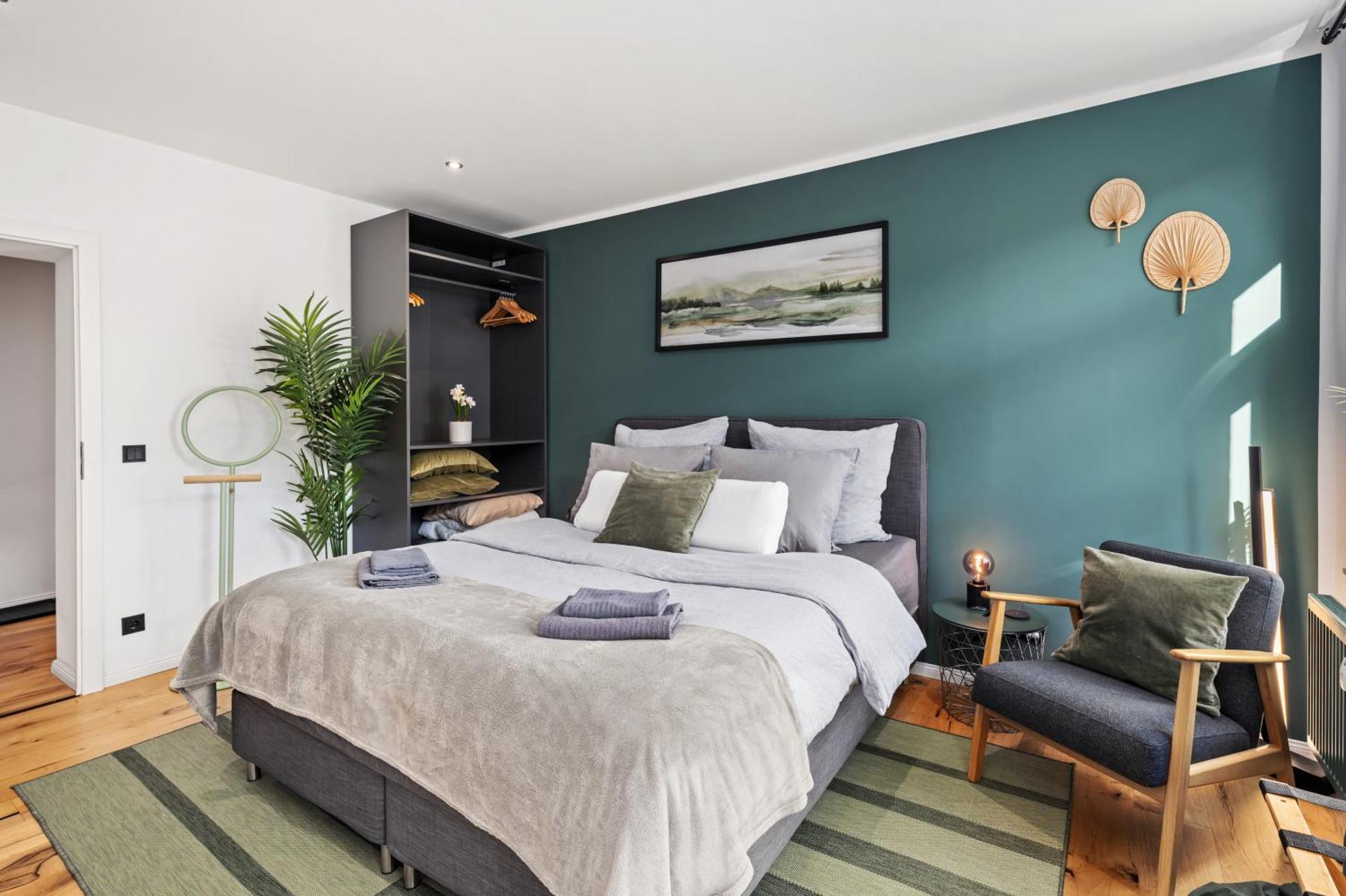 Apartment Edler Wohnraum Schlossteich-suite 3 Sz Mit Zwei Balkonen, Kaffeevollautomat, Kamin, Klima, Lift & Zwei Parkplaetzen Chemnitz